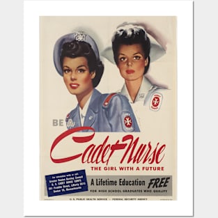 Cadet Nurse Vintage Recruiting Poster Posters and Art